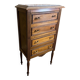 Louis XVI style molded and carved walnut chest of drawers