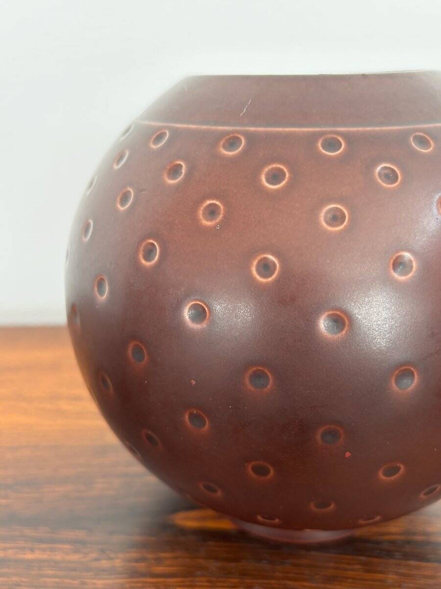 Scandinavian Ceramic Aluminia Marselis Series Vase by Nils Thorsson for Royal Copenaghen, Denmark, 1950s