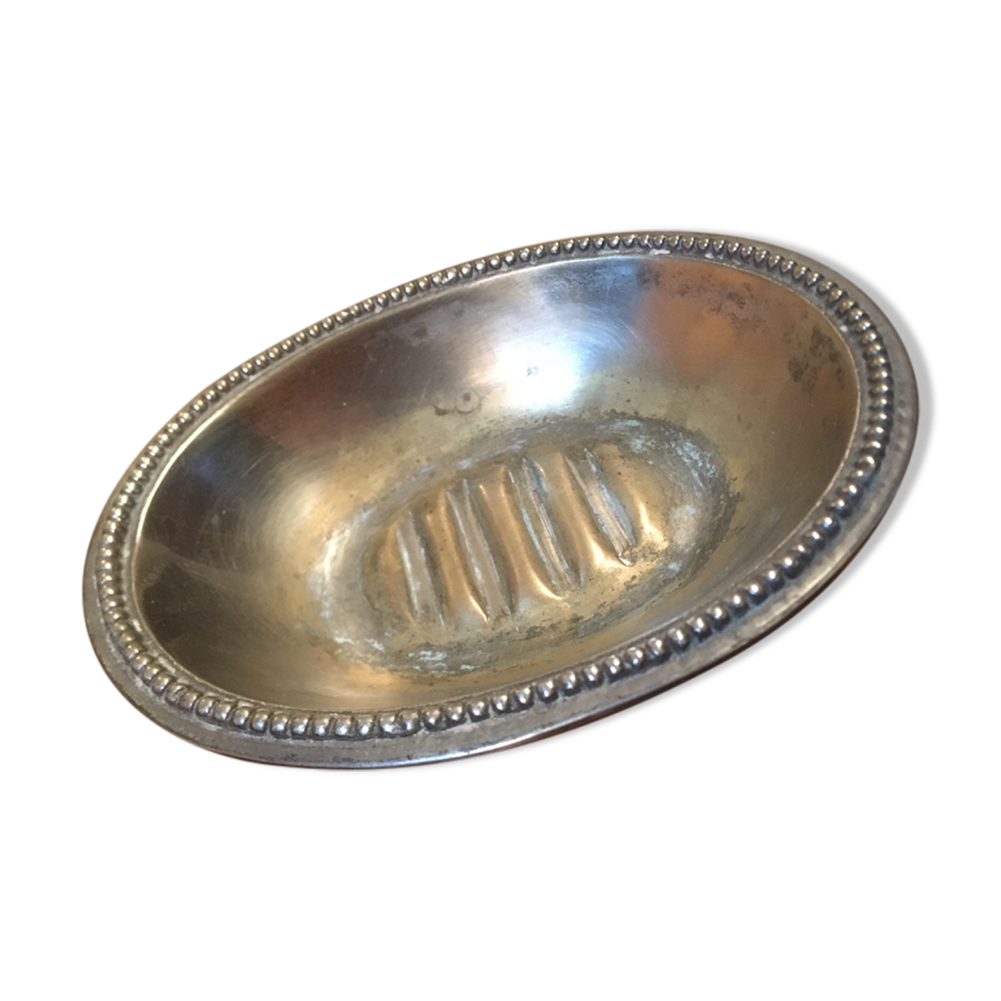 Silver metal soap holder