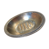 Porte savon en métal argenté