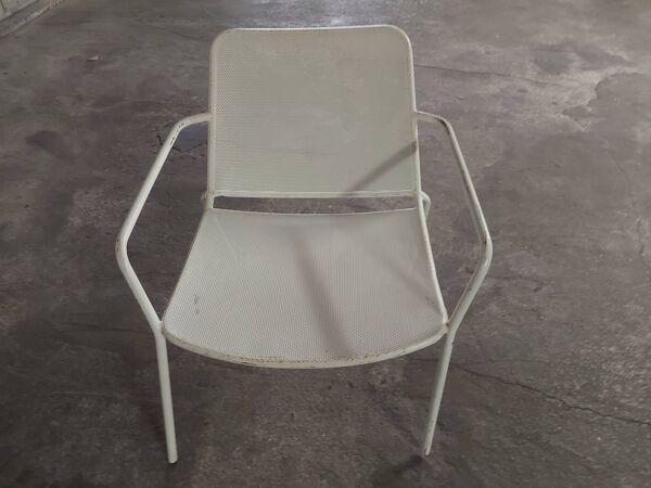 Fauteuil en métal de jardin vintage