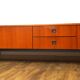 Enfilade scandinave basse en teck et métal