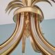 Brass chandelier, pineapple leaf decoration, Boulanger, 1970
