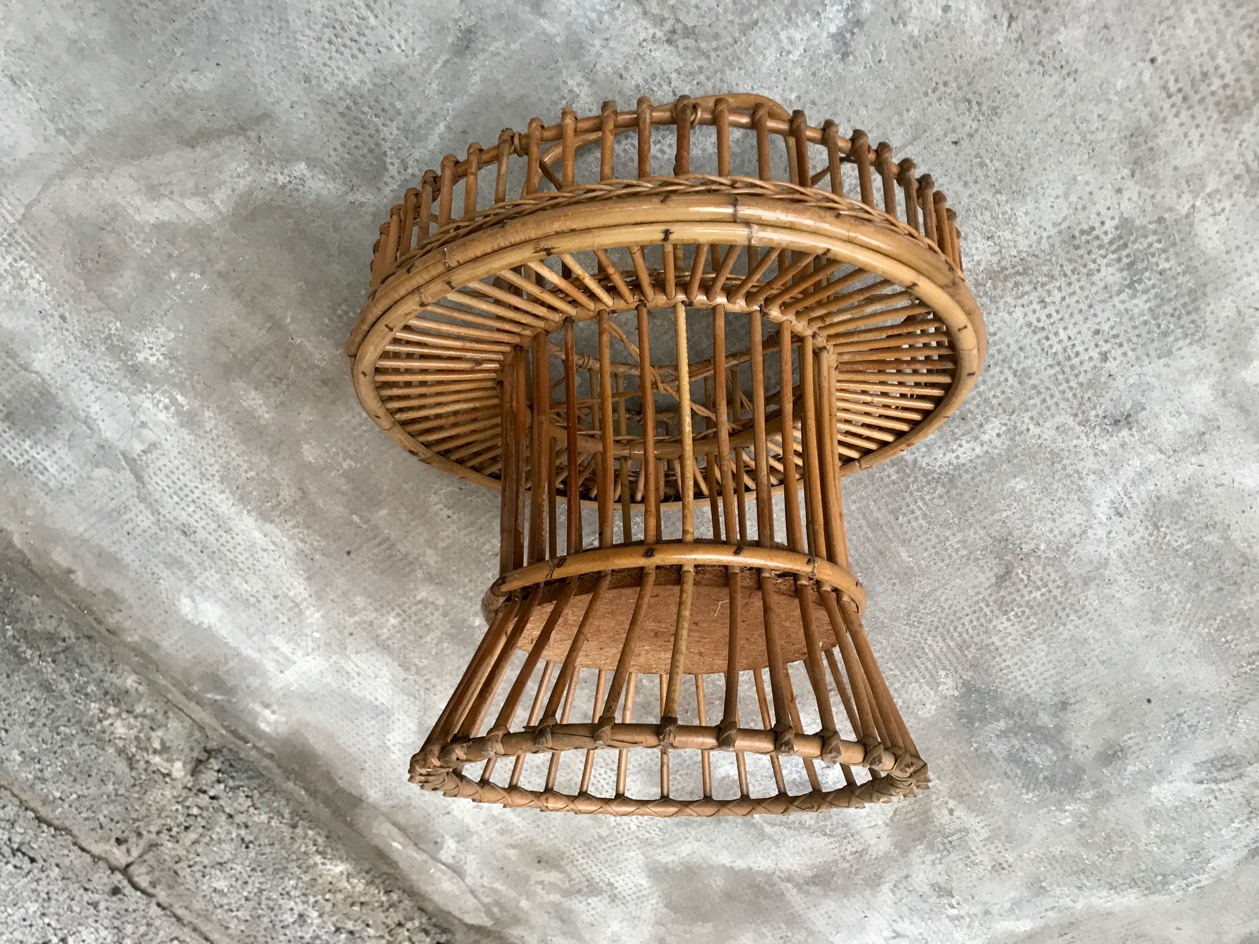 Portable bar in rattan 1950