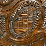 Norman wardrobe of ancient wedding. mahogany.