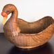 Panier en osier en forme de canard