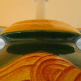 Ceramic lamp, vase and matching plate, Drimmer