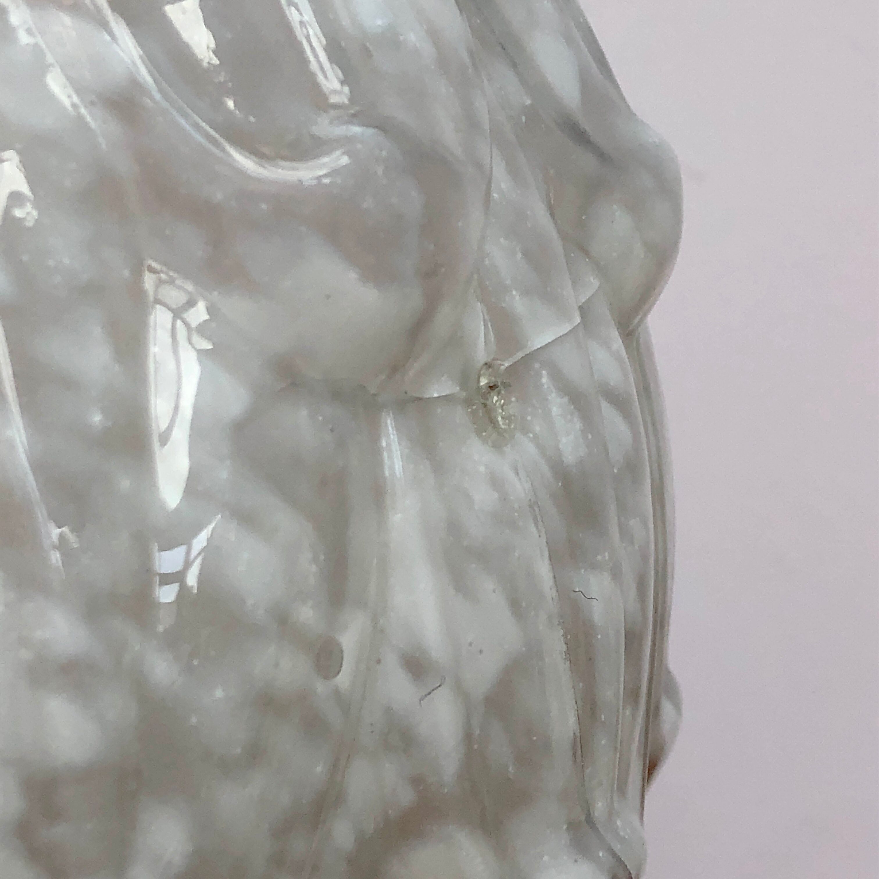 Vintage white Clichy glass art deco lamp
