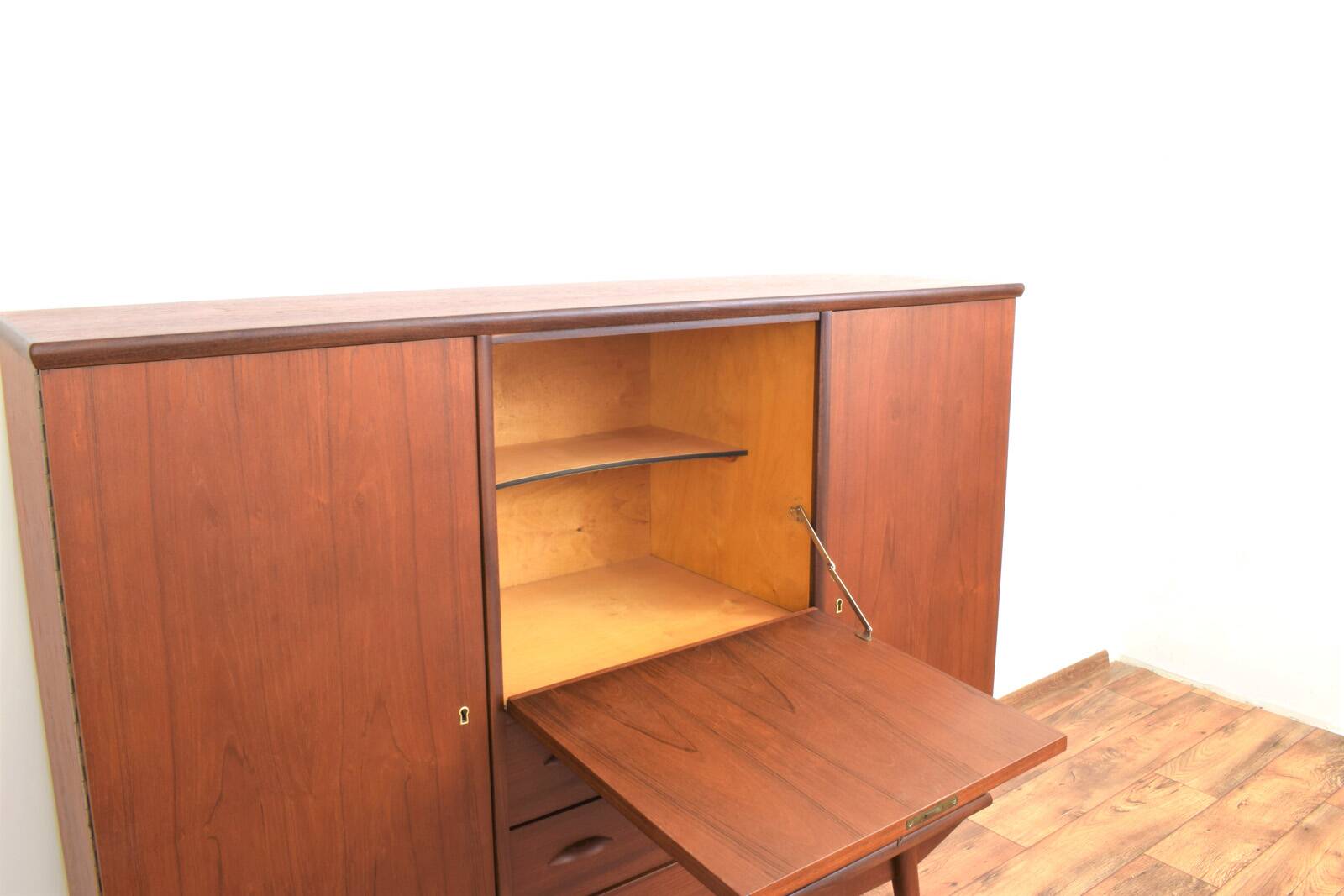 Mid-Century Danish Teak Highboard, 1960s.