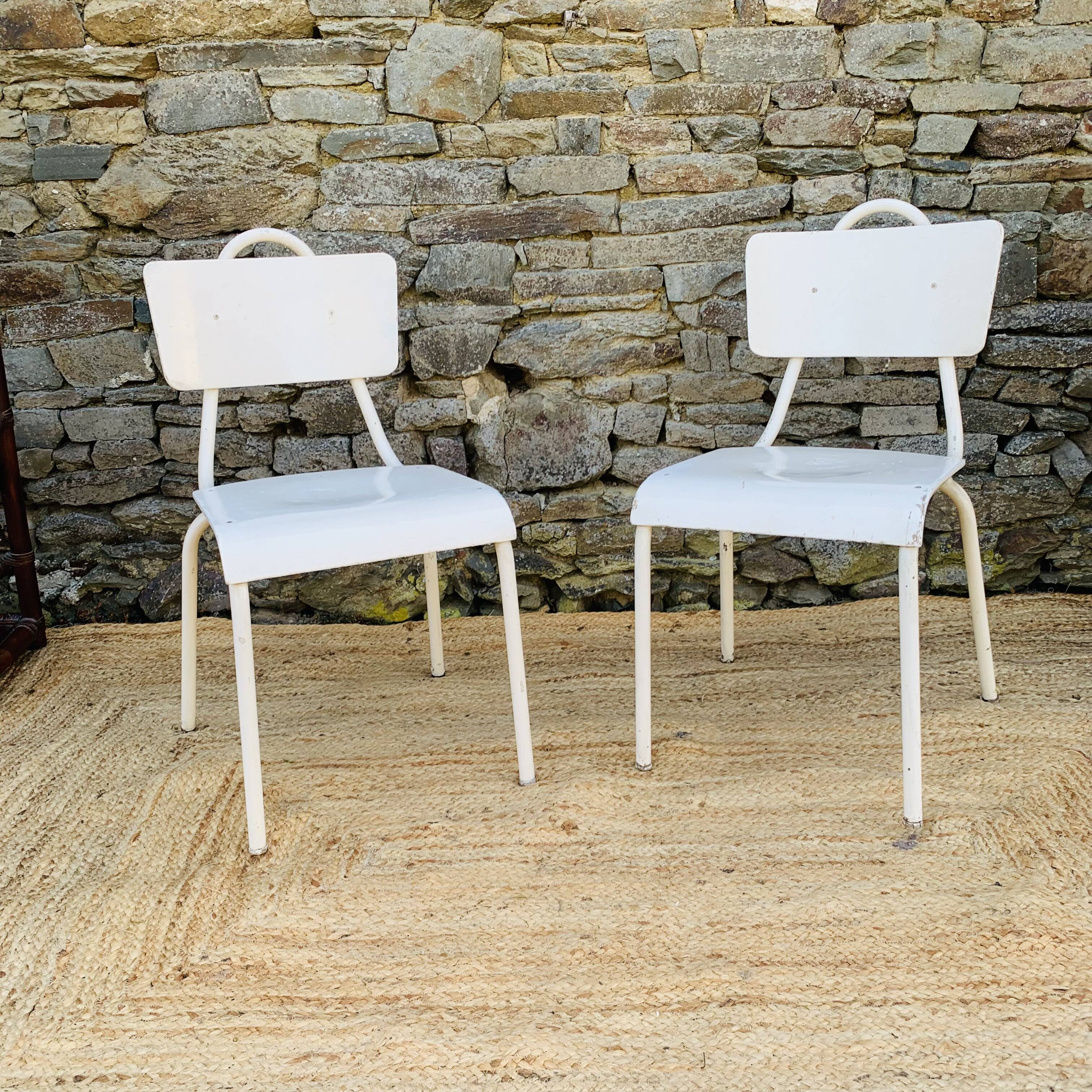 Pair of white chairs