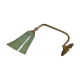 Wall lamp glass & brass vintage 50s
