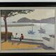 Impressionist Boat Seascape Oil Painting, Framed