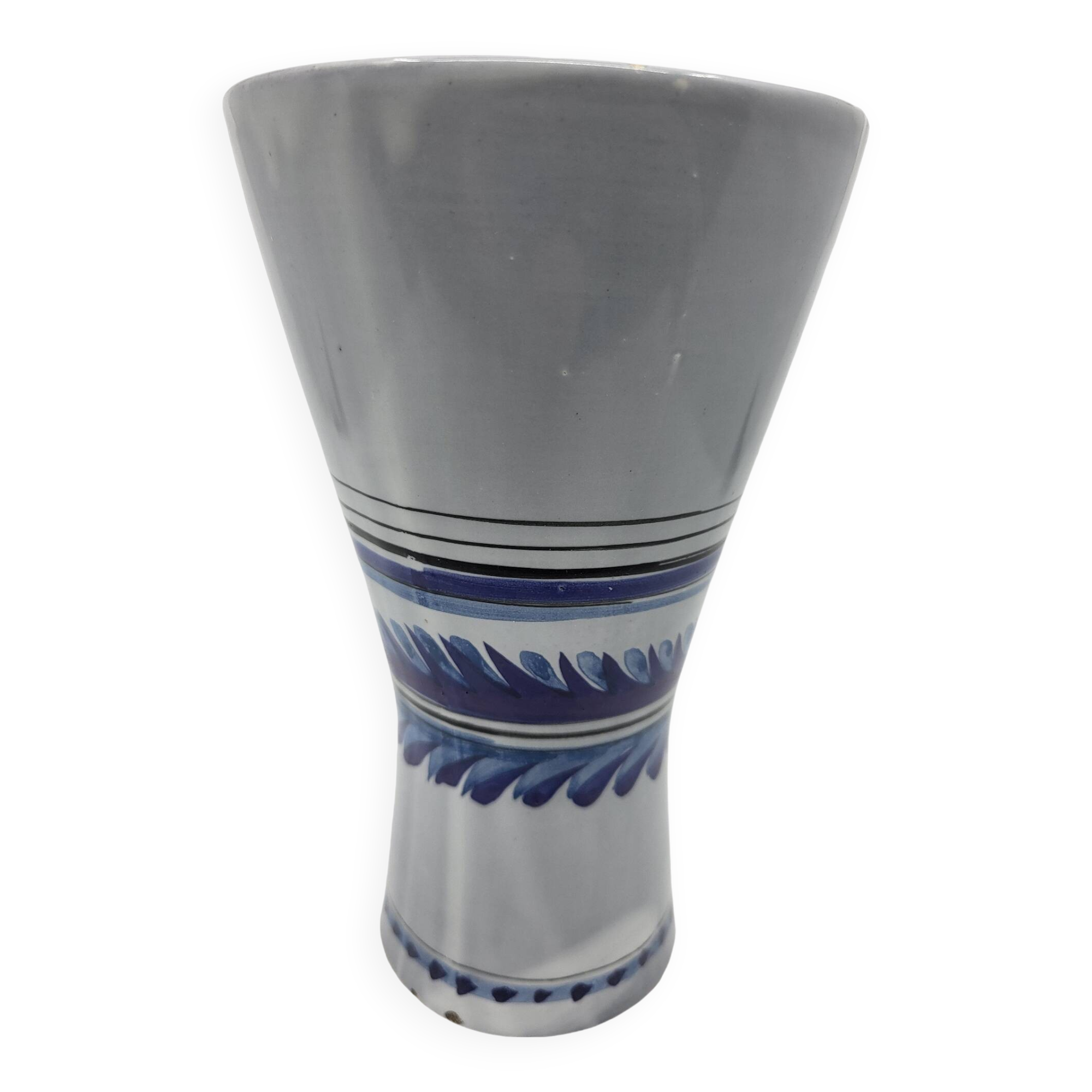 Roger Capron cornet vase in French ceramic Vallauris 1950