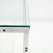 Table basse en acier et verre de Preben Fabricius et Jørgen Kastholm