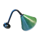 Lampe applique industrielle en vert et blanc