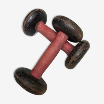 Ancient cast iron dumbbells