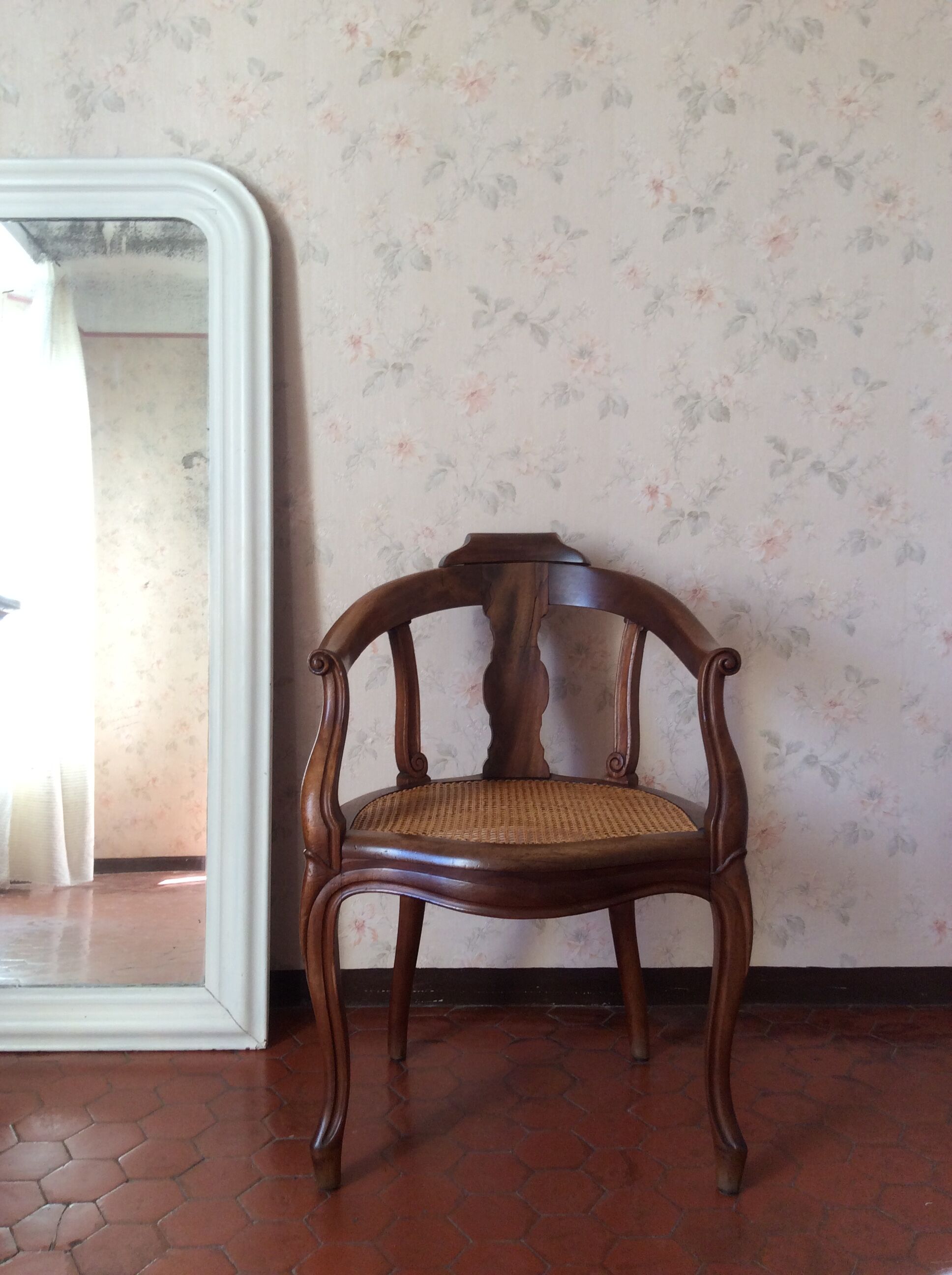 Old cane office chair