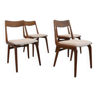 Set van 4 Alfred Christensen boomerang stoelen