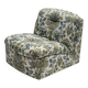 Fauteuil fleuri du milieu du siècle, Italie, années 1960