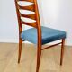 Danish vintage chairs blue turquoise vintage - set of 4 - great set