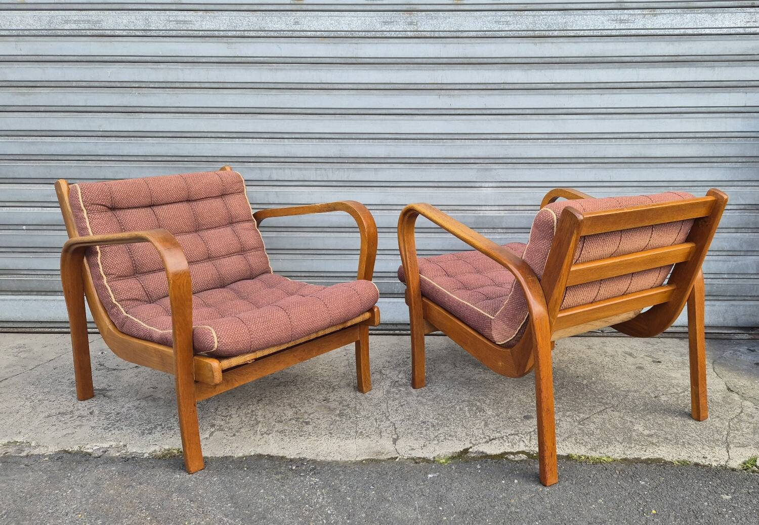Paire de fauteuils tchèque 1940 circa