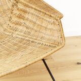 Mid-Century Rattan Lounge Chair