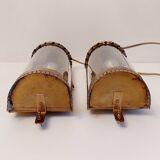 Paire d'appliques anciennes en laiton