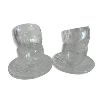 Lot 4 tasses 4 sous-tasses Guzzini modèle bubble Venice