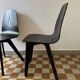 90s designer chairs in lacquered curved wood (X2)