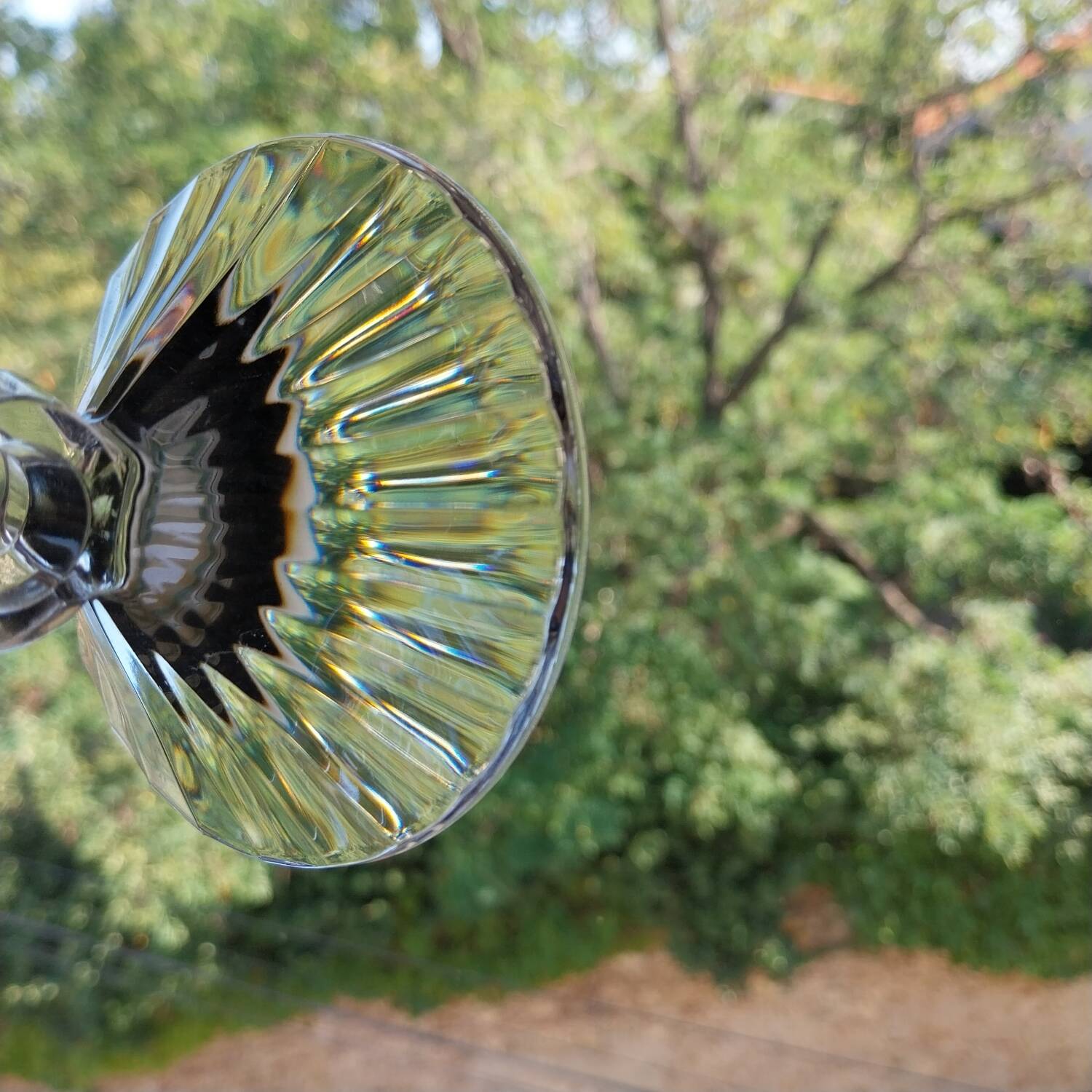 Large Arques crystal champagne glasses