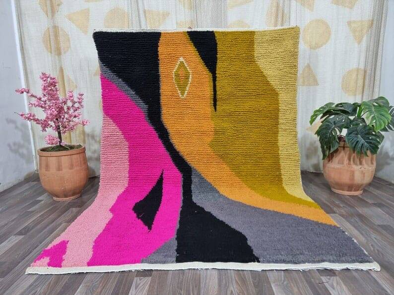 Tapis beni ouraine fait main traditionnelle taille 150 x 250 cm