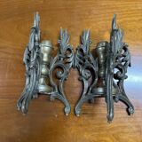 Pair of bronze candlesticks