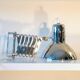 Chrome accordion lamp Ikea V9604 vintage 1980
