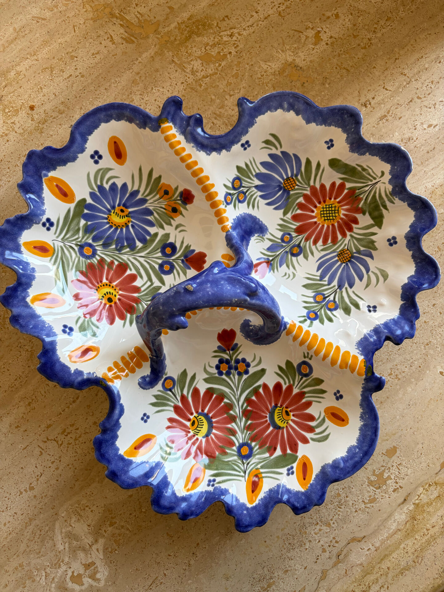 Henriot Quimper faience serving plate