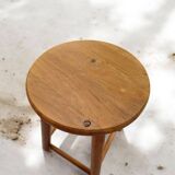 Low wooden stool
