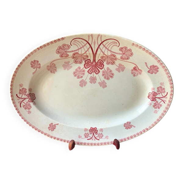 Plat de service ovale KG Lunéville Lucien 1900s