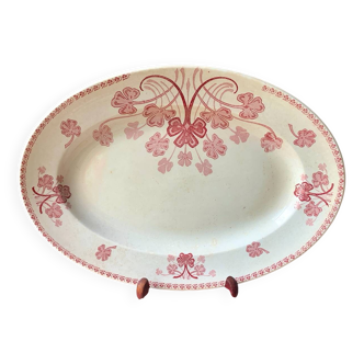 Plat de service ovale KG Lunéville Lucien 1900s
