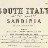 Map of Italy (Southern Sheet) circa 1869 Keith Johnston Royal Atlas
