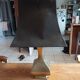 Bronze lamp and dark brown fabric shade