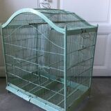 Old wooden and metal birdcage