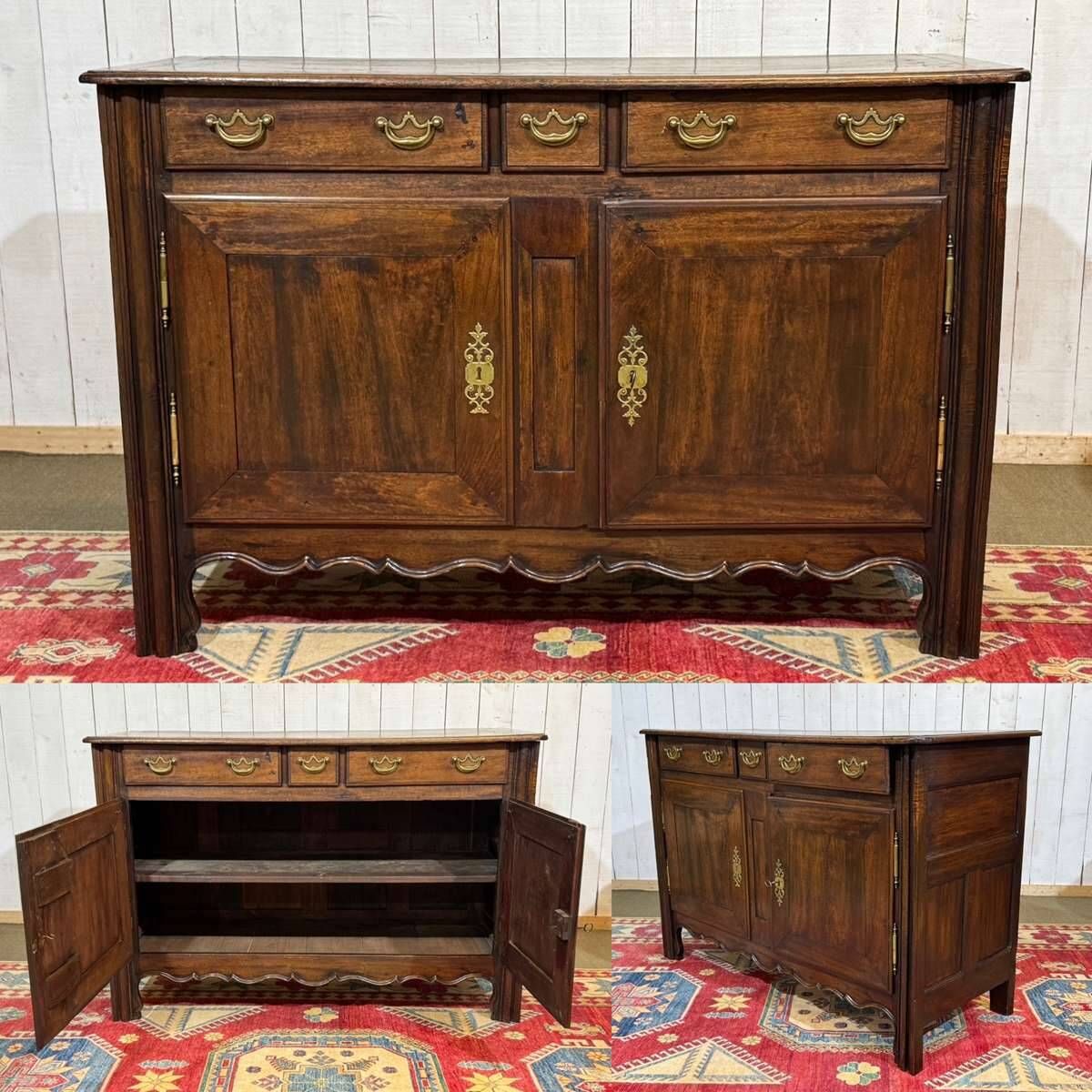 Malouin buffet in mahogany and poplar from the 19th century
