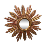 Miroir soleil bois