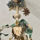 Lustre florale en métal peint