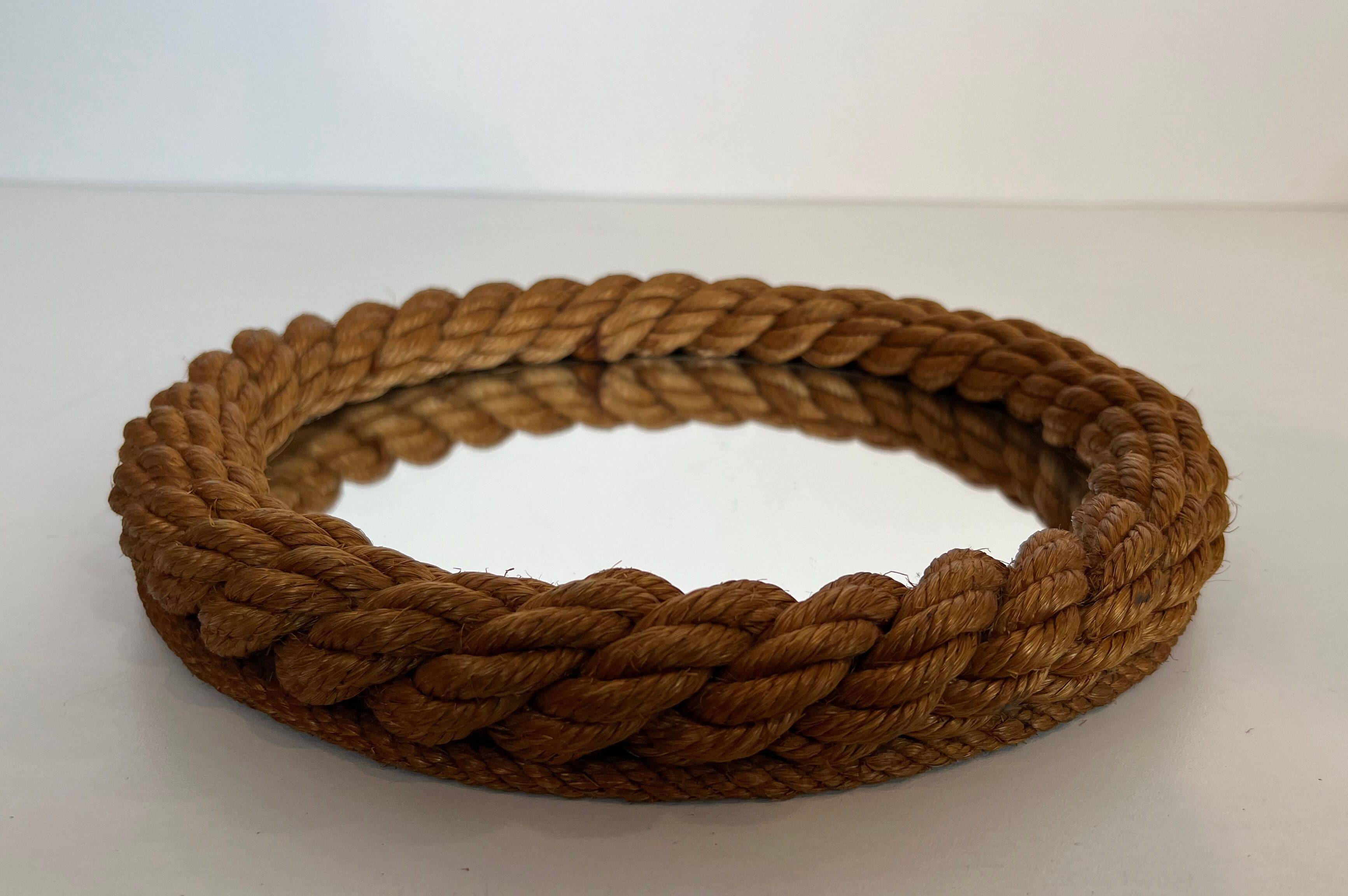 Miroir rond en corde d'Audoux Minet