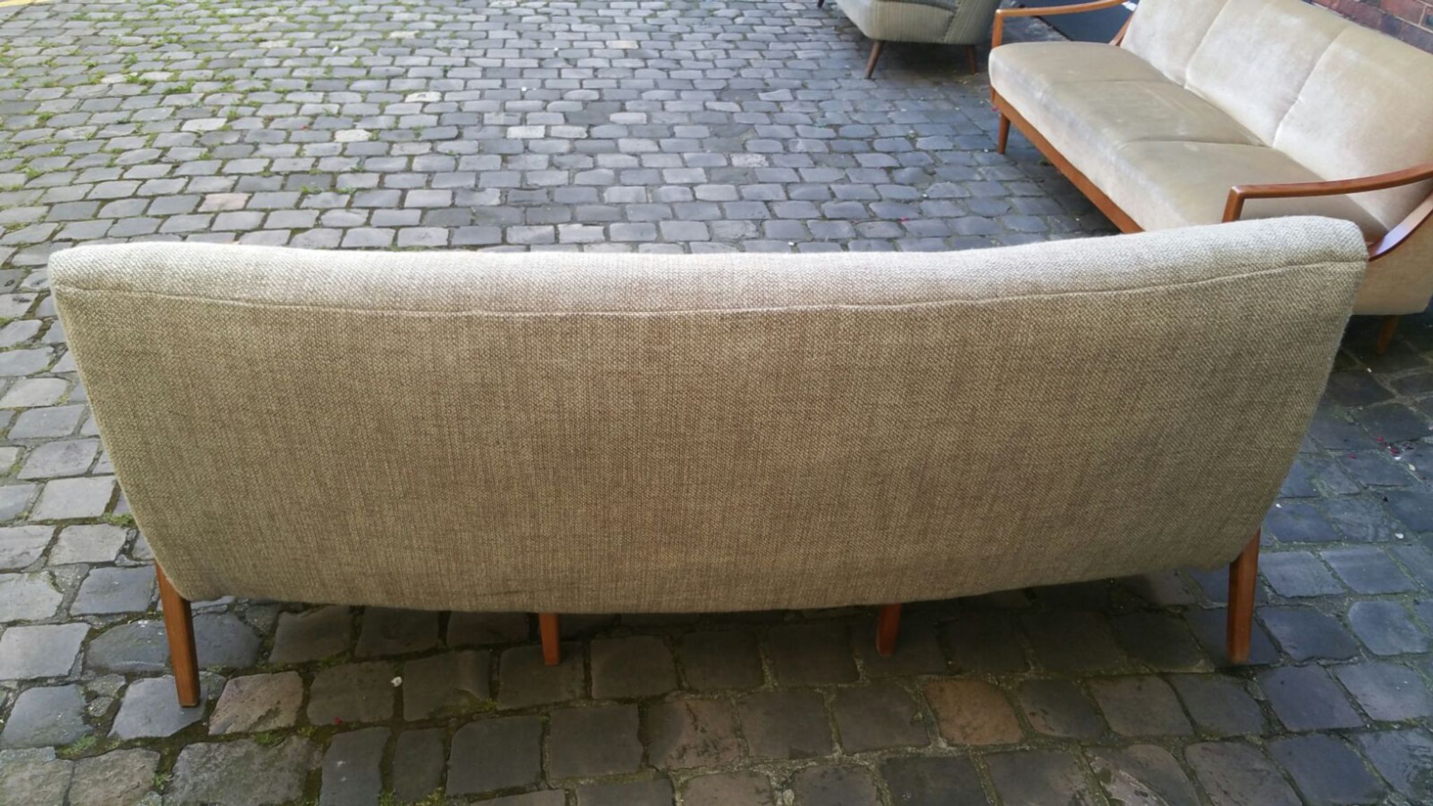 Canapé sofa banquette lit vintage scandinave années  50 60