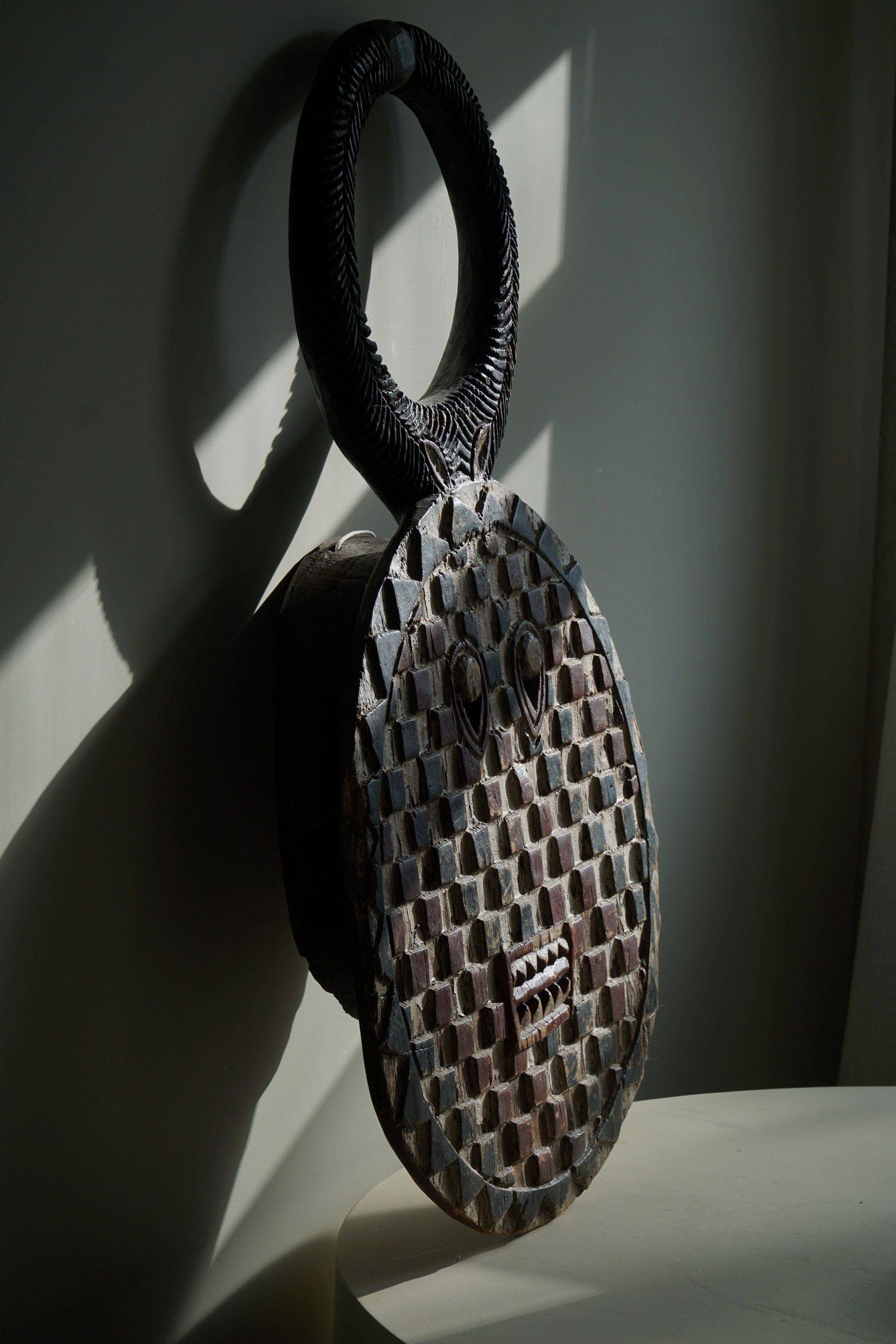 Grand Baule tribal mask Kple Kple African wooden, Ivory Coast, mid-20th century.