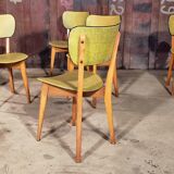 Lot of 6 chairs compass feet 1970