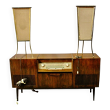 Vintage Schaub Lorenz Enfilade Hifi with its Two Speakers