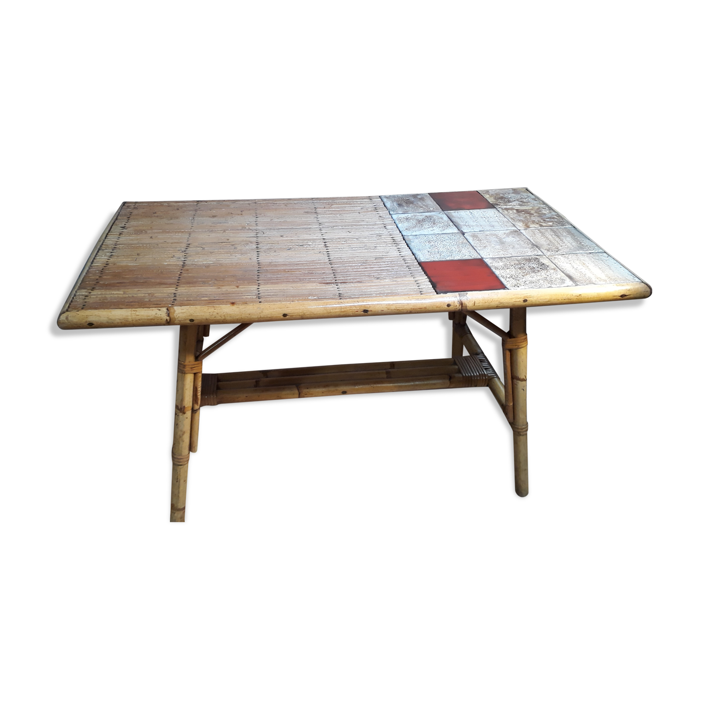 Rattan coffee table 1950