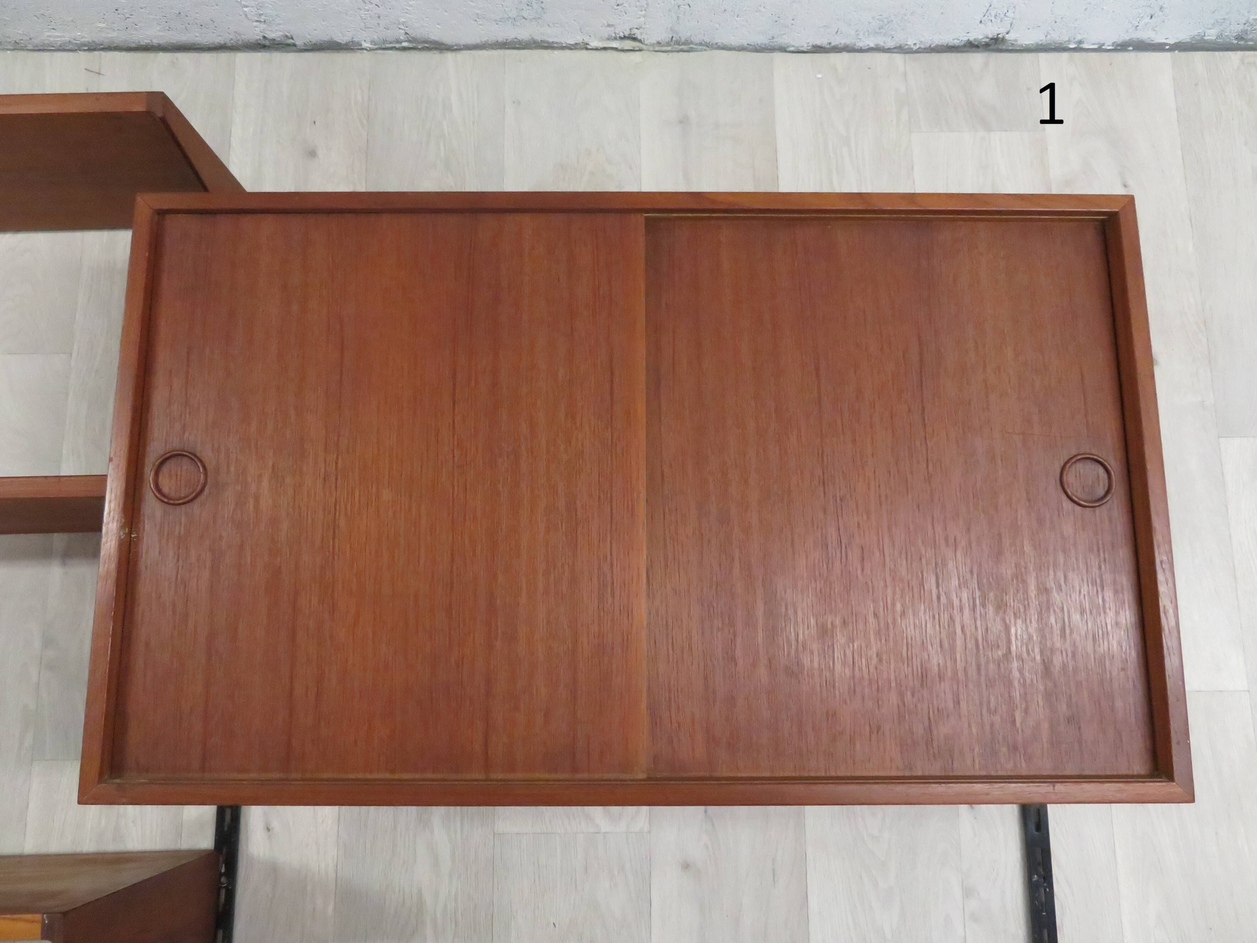 Kai Kristiansen vintage teak shelf modular system for FM Mobler